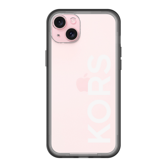 スリムプロテクションプレミアムケース［ MICHAEL KORS - Logo - White ］