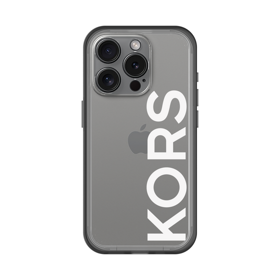 スリムプロテクションプレミアムケース［ MICHAEL KORS - Logo - White ］