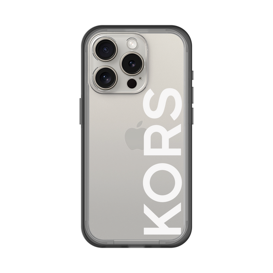 スリムプロテクションプレミアムケース［ MICHAEL KORS - Logo - White ］