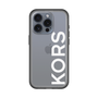 スリムプロテクションプレミアムケース［ MICHAEL KORS - Logo - White ］