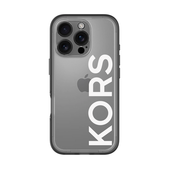 スリムプロテクションプレミアムケース［ MICHAEL KORS - Logo - White ］