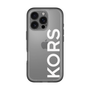 スリムプロテクションプレミアムケース［ MICHAEL KORS - Logo - White ］