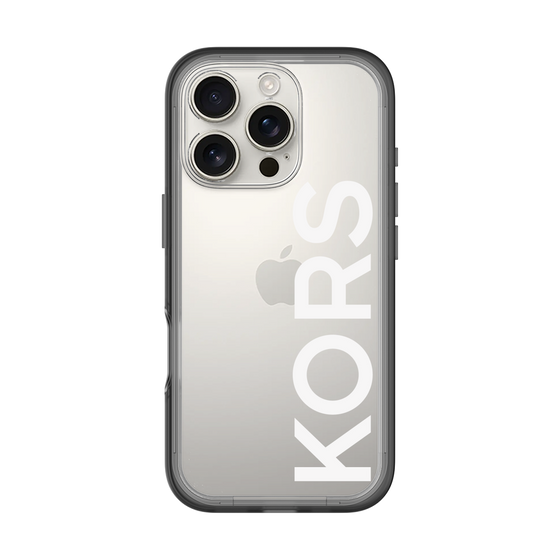 スリムプロテクションプレミアムケース［ MICHAEL KORS - Logo - White ］
