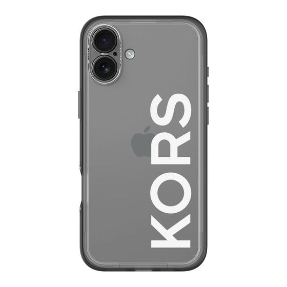 スリムプロテクションプレミアムケース［ MICHAEL KORS - Logo - White ］
