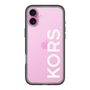 スリムプロテクションプレミアムケース［ MICHAEL KORS - Logo - White ］