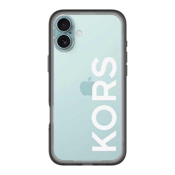 スリムプロテクションプレミアムケース［ MICHAEL KORS - Logo - White ］