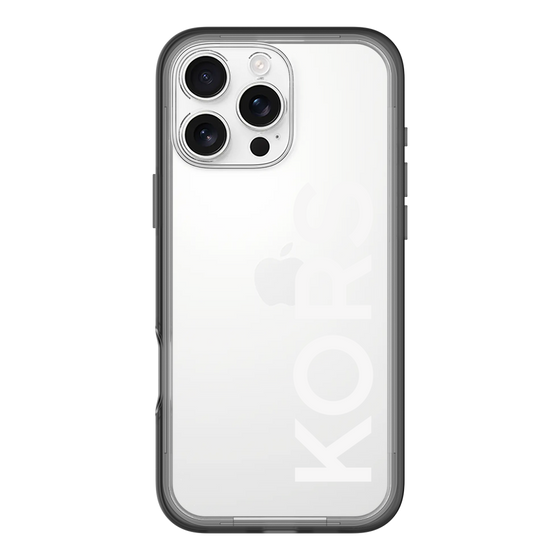 スリムプロテクションプレミアムケース［ MICHAEL KORS - Logo - White ］