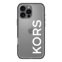 スリムプロテクションプレミアムケース［ MICHAEL KORS - Logo - White ］