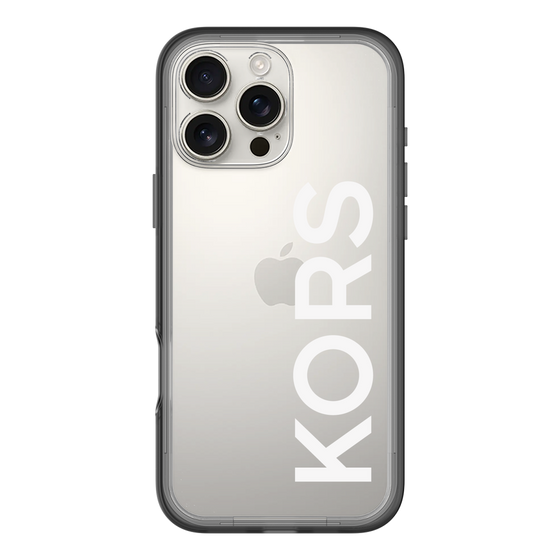 スリムプロテクションプレミアムケース［ MICHAEL KORS - Logo - White ］