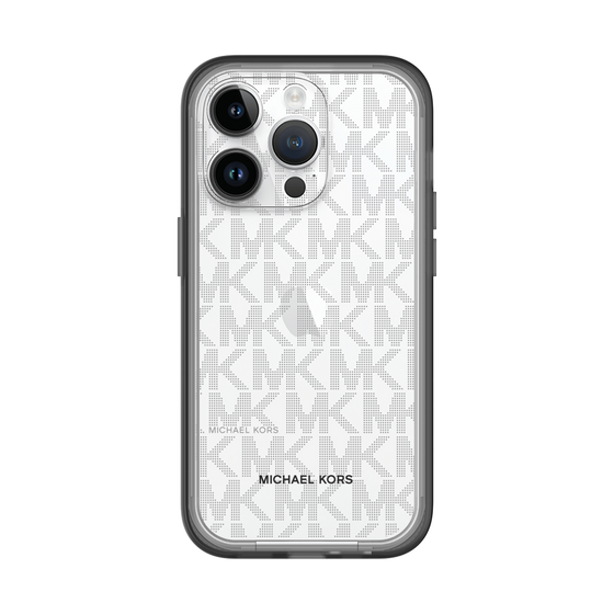 スリムプロテクションプレミアムケース［ MICHAEL KORS - Signiture - Clear Black ］