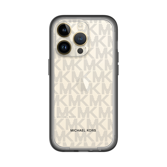 スリムプロテクションプレミアムケース［ MICHAEL KORS - Signiture - Clear Black ］