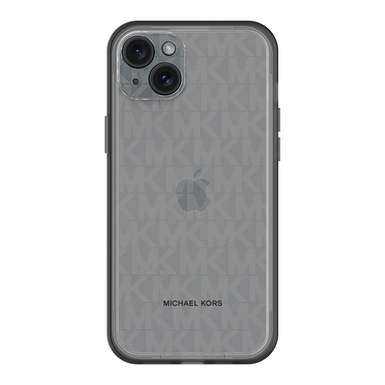 スリムプロテクションプレミアムケース［ MICHAEL KORS - Signiture - Clear Black ］