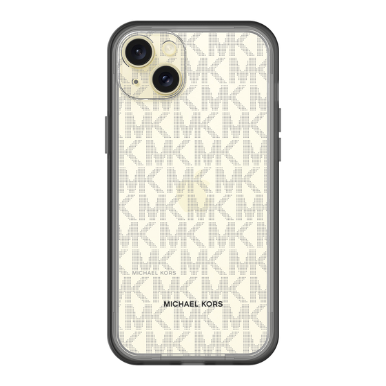 スリムプロテクションプレミアムケース［ MICHAEL KORS - Signiture - Clear Black ］