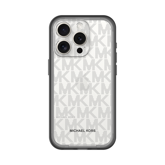 スリムプロテクションプレミアムケース［ MICHAEL KORS - Signiture - Clear Black ］