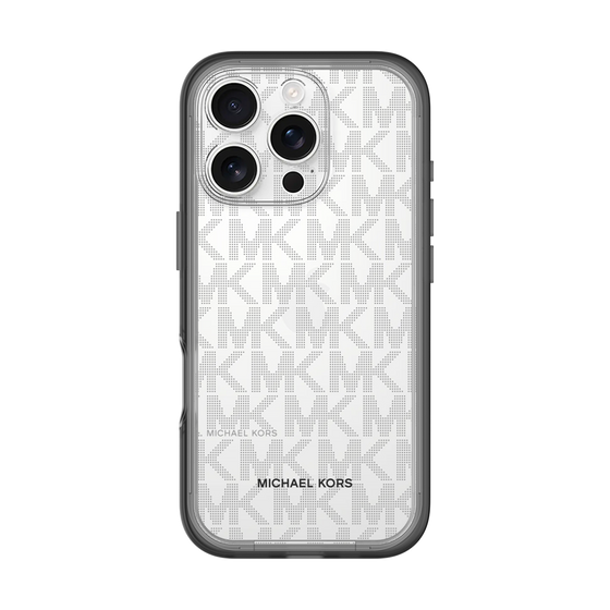 スリムプロテクションプレミアムケース［ MICHAEL KORS - Signiture - Clear Black ］