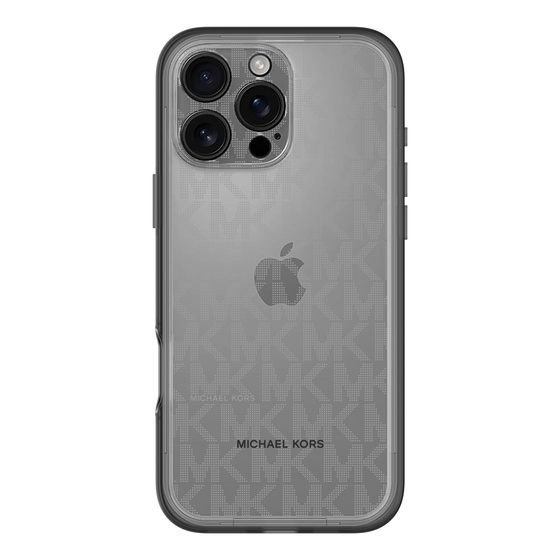 スリムプロテクションプレミアムケース［ MICHAEL KORS - Signiture - Clear Black ］