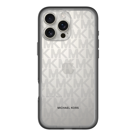 スリムプロテクションプレミアムケース［ MICHAEL KORS - Signiture - Clear Black ］