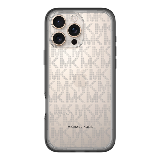 スリムプロテクションプレミアムケース［ MICHAEL KORS - Signiture - Clear Black ］