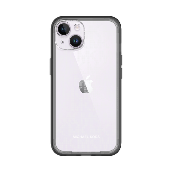 スリムプロテクションプレミアムケース［ MICHAEL KORS - Signiture - Clear White ］