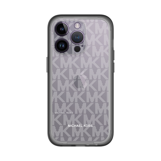 スリムプロテクションプレミアムケース［ MICHAEL KORS - Signiture - Clear White ］