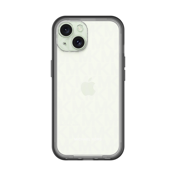 スリムプロテクションプレミアムケース［ MICHAEL KORS - Signiture - Clear White ］