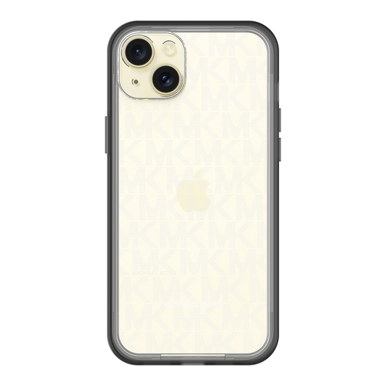 スリムプロテクションプレミアムケース［ MICHAEL KORS - Signiture - Clear White ］