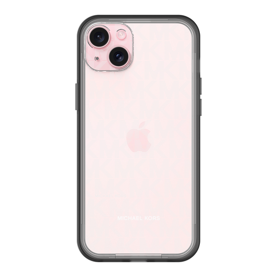 スリムプロテクションプレミアムケース［ MICHAEL KORS - Signiture - Clear White ］