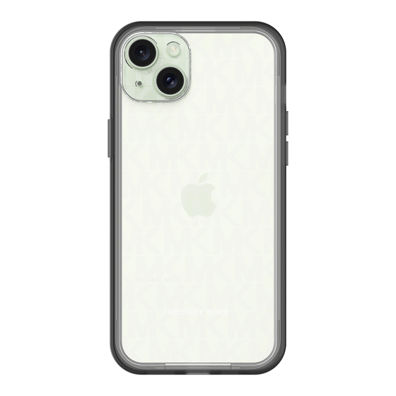スリムプロテクションプレミアムケース［ MICHAEL KORS - Signiture - Clear White ］