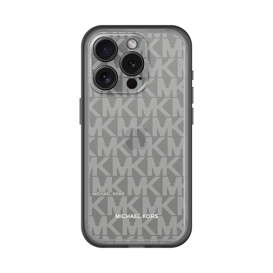 スリムプロテクションプレミアムケース［ MICHAEL KORS - Signiture - Clear White ］
