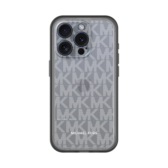 スリムプロテクションプレミアムケース［ MICHAEL KORS - Signiture - Clear White ］