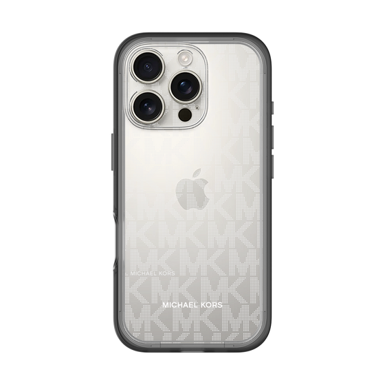 スリムプロテクションプレミアムケース［ MICHAEL KORS - Signiture - Clear White ］