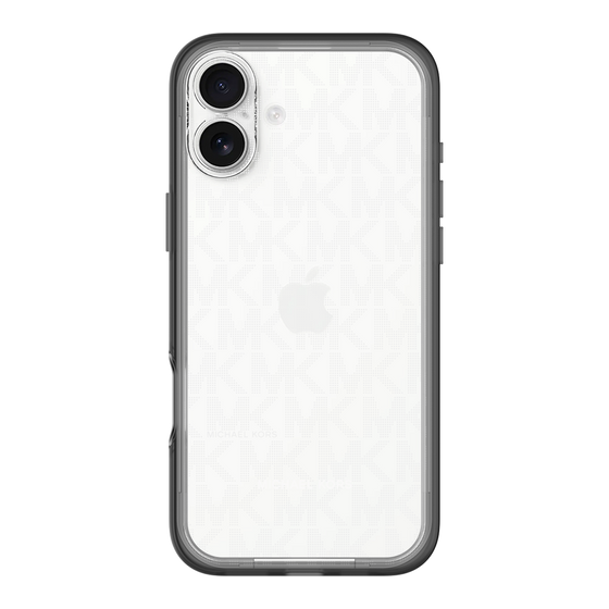 スリムプロテクションプレミアムケース［ MICHAEL KORS - Signiture - Clear White ］