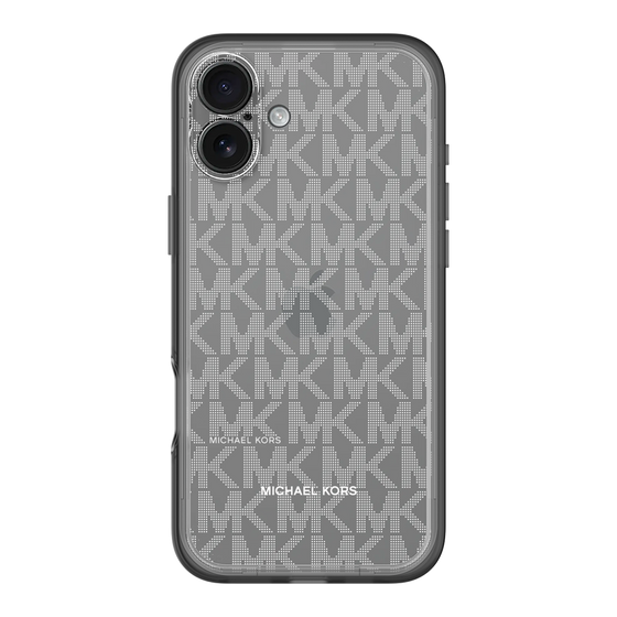 スリムプロテクションプレミアムケース［ MICHAEL KORS - Signiture - Clear White ］