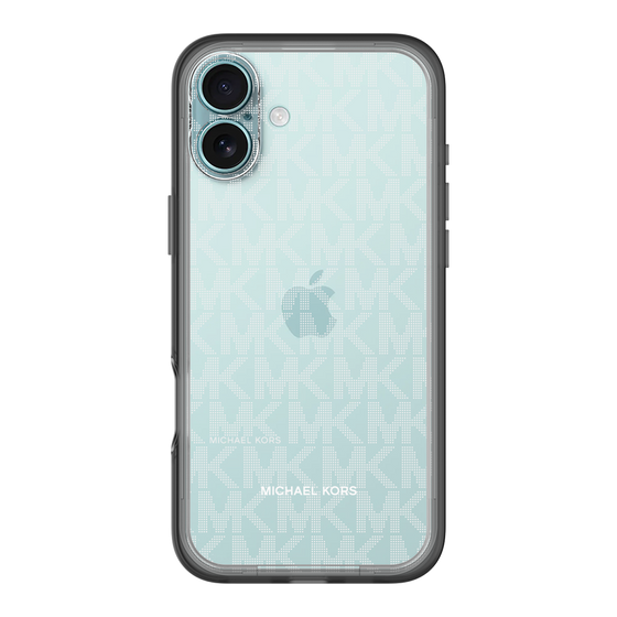 スリムプロテクションプレミアムケース［ MICHAEL KORS - Signiture - Clear White ］