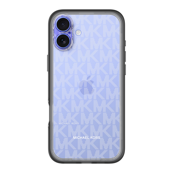 スリムプロテクションプレミアムケース［ MICHAEL KORS - Signiture - Clear White ］