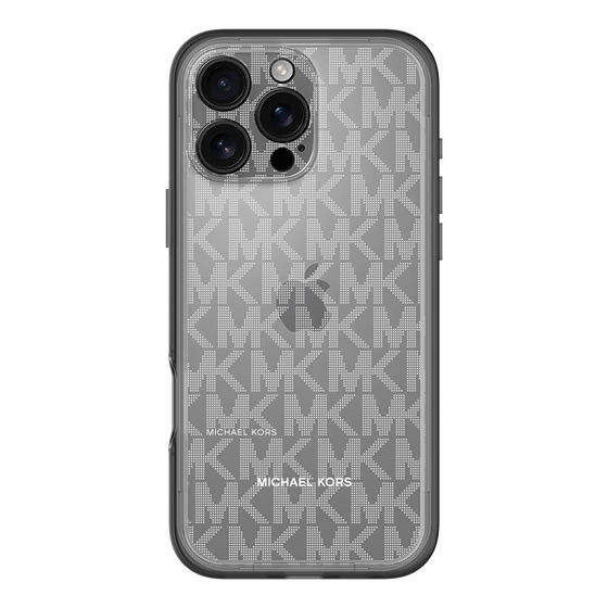 スリムプロテクションプレミアムケース［ MICHAEL KORS - Signiture - Clear White ］