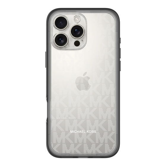 スリムプロテクションプレミアムケース［ MICHAEL KORS - Signiture - Clear White ］