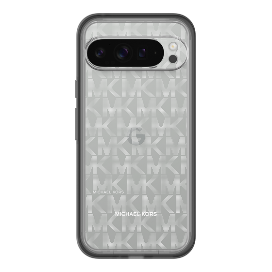 スリムプロテクションプレミアムケース［ MICHAEL KORS - Signiture - Clear White ］