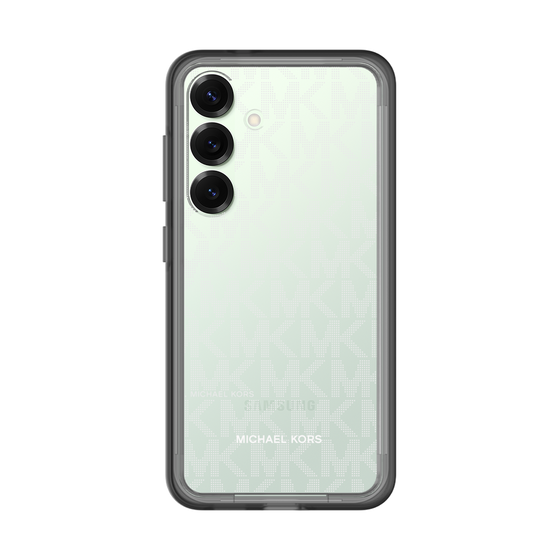 スリムプロテクションプレミアムケース［ MICHAEL KORS - Signiture - Clear White ］