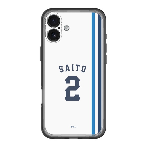 スリムプロテクションプレミアムケース［ 埼玉西武ライオンズ- #2 SAITO - ホーム ］