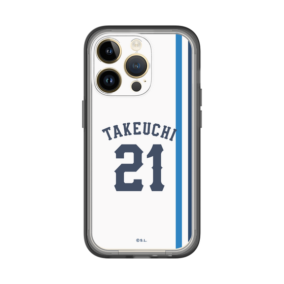 スリムプロテクションプレミアムケース［ 埼玉西武ライオンズ- #21 TAKEUCHI - ホーム ］