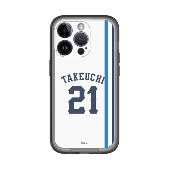 スリムプロテクションプレミアムケース［ 埼玉西武ライオンズ- #21 TAKEUCHI - ホーム ］