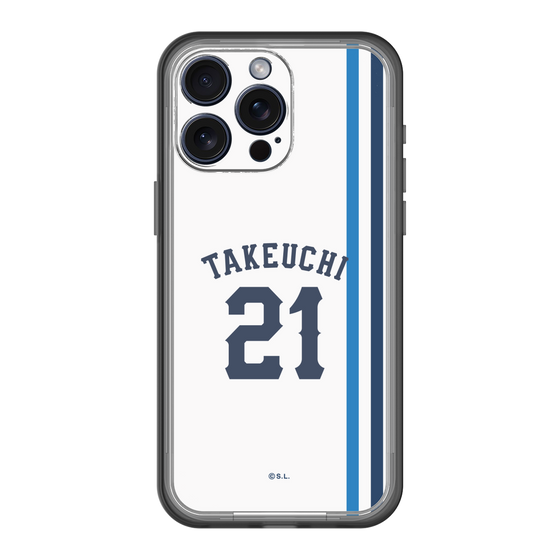 スリムプロテクションプレミアムケース［ 埼玉西武ライオンズ- #21 TAKEUCHI - ホーム ］