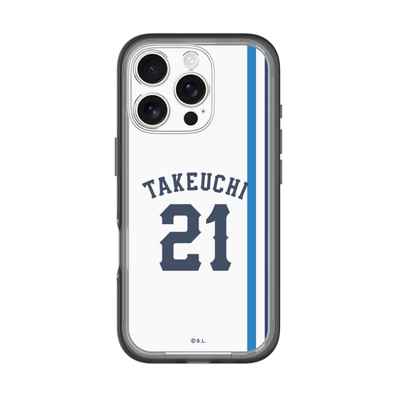 スリムプロテクションプレミアムケース［ 埼玉西武ライオンズ- #21 TAKEUCHI - ホーム ］