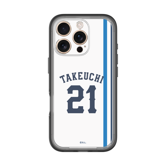 スリムプロテクションプレミアムケース［ 埼玉西武ライオンズ- #21 TAKEUCHI - ホーム ］
