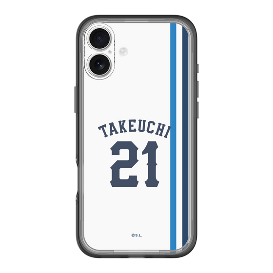 スリムプロテクションプレミアムケース［ 埼玉西武ライオンズ- #21 TAKEUCHI - ホーム ］