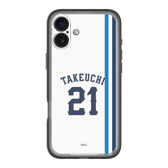 スリムプロテクションプレミアムケース［ 埼玉西武ライオンズ- #21 TAKEUCHI - ホーム ］