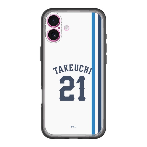 スリムプロテクションプレミアムケース［ 埼玉西武ライオンズ- #21 TAKEUCHI - ホーム ］