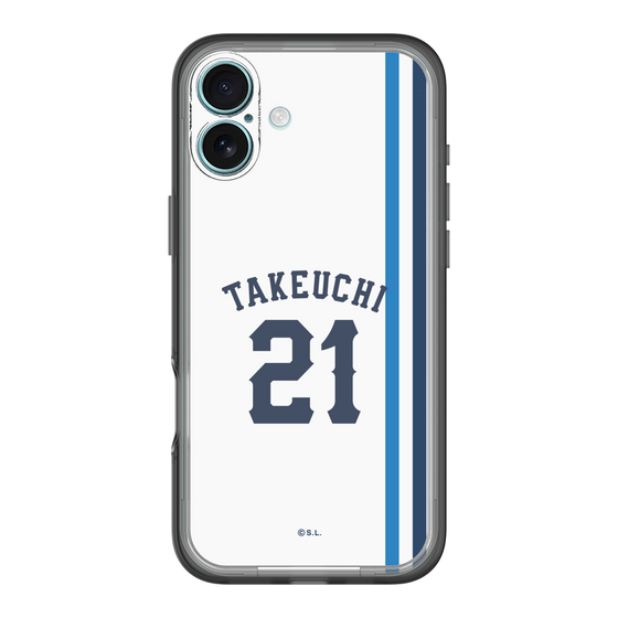 スリムプロテクションプレミアムケース［ 埼玉西武ライオンズ- #21 TAKEUCHI - ホーム ］