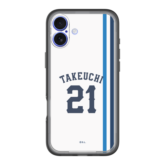 スリムプロテクションプレミアムケース［ 埼玉西武ライオンズ- #21 TAKEUCHI - ホーム ］